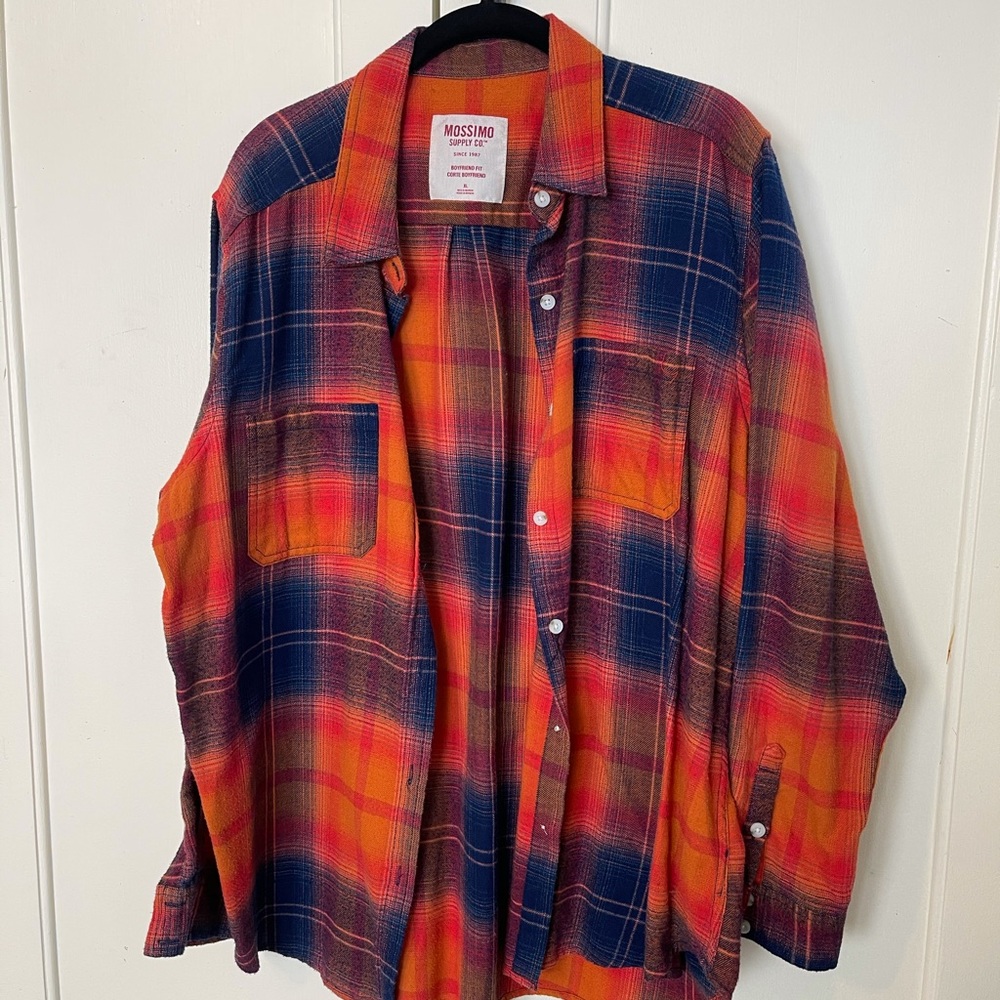 Bright orange flannel!